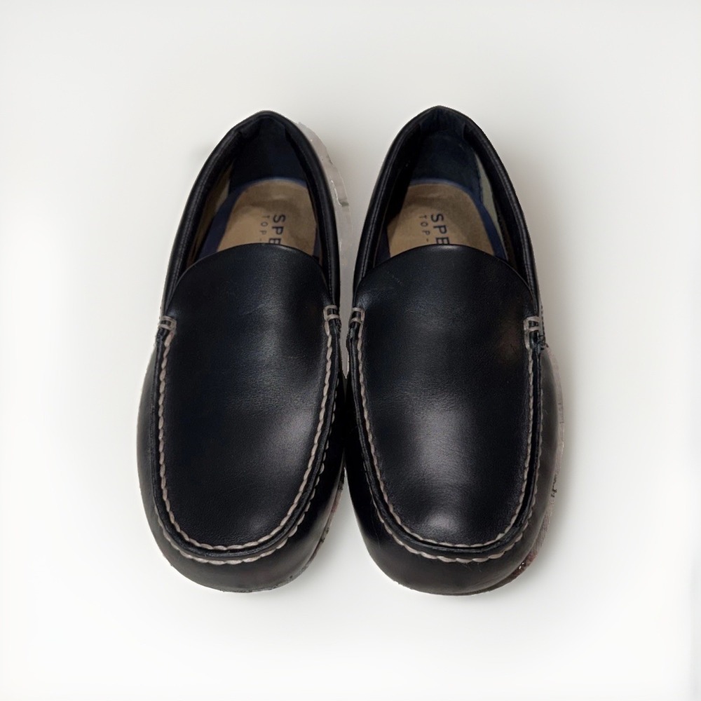 Sperry Top-Sider Pilot Black Smooth Leather Slip-On Driver Moc Loafer Men's 11M - Picture 2 of 12